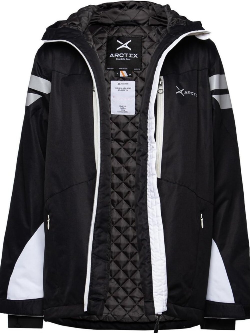 Kids' Insulated Cold Weather Jacket with Quilted Lining & Reflective Print